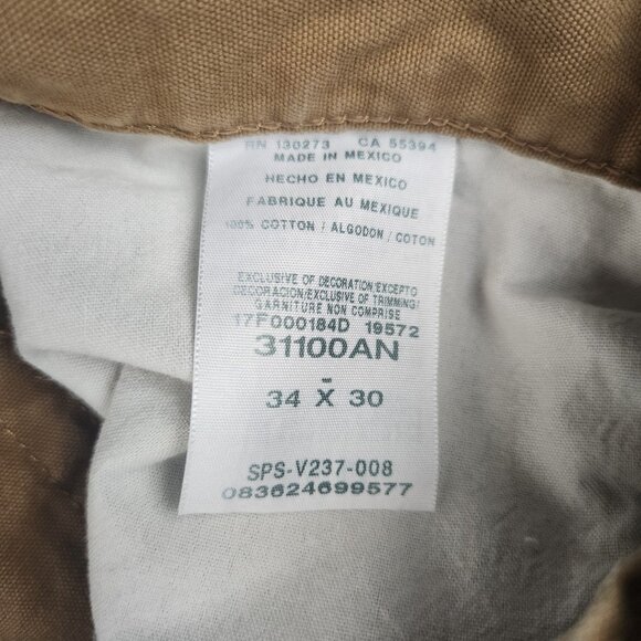 Wrangler Cotton Straight Leg Pants Men's 34x30 Classic Workwear Khaki Dark Wash - Picture 7 of 10